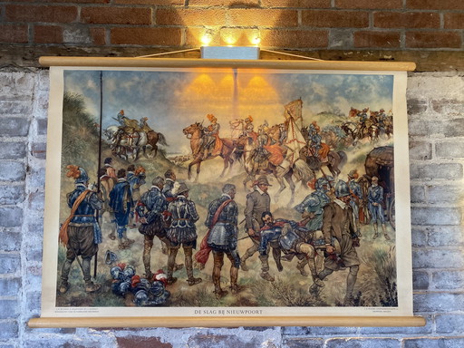 Schoolplaat slag bij Waterloo 