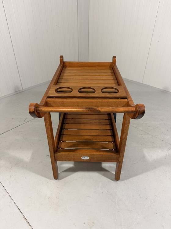 Image 1 of Chariot de jardin classique en bois Herlag, chariot de service des années 1980