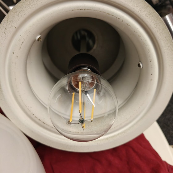 Image 1 of Large Vintage Industrial Pendant Lamp - Mid Century Statement Lighting 