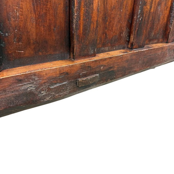 Image 1 of Panca antica spagnola in rovere – costruzione tradizionale con incastri a tenone e mortasa.
