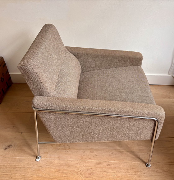 Arm Chair Arne Jacobsen Series 3300 Fritz Hansen – Armchairs, Wool, Chrome (photo 5 of 7)
