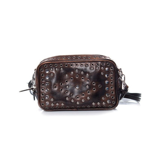 Borsa a tracolla vintage Prada Vitello con decorazioni a tema fotografico.