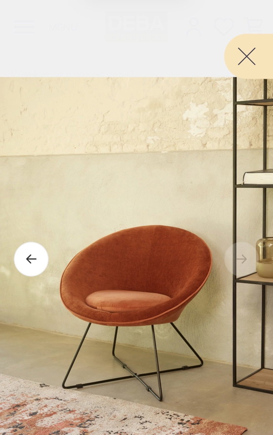 Fauteuil Pomax Garbo – Metal, Textile (photo 3 of 5)