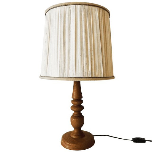 Vintage-Tischlampe im dänischen Mid-Century-Design aus Holz, 1960er Jahre