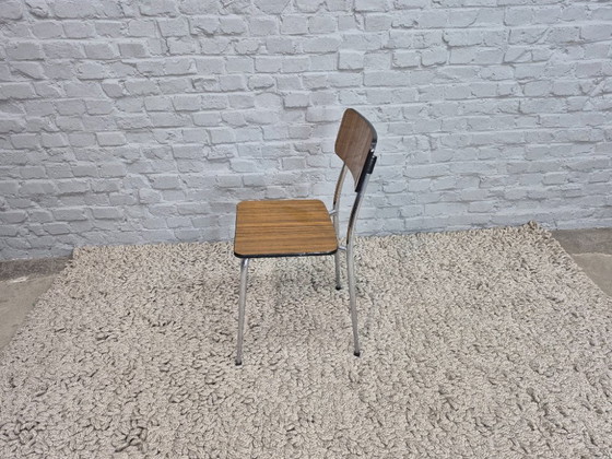 Set Misto di 4 Sedie da Cucina di Design Vintage di Brabantia, Formica Effetto Legno, Paesi Bassi, Anni '60 (photo 30 of 34)