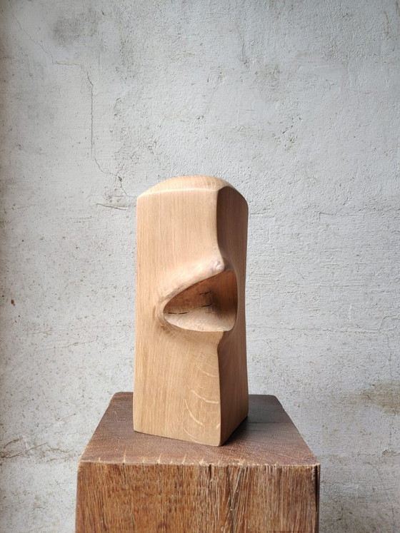 Vase / Skulptur aus geschnitzter Massivholz-Eiche – retroDom, Vasen (photo 4 of 9)