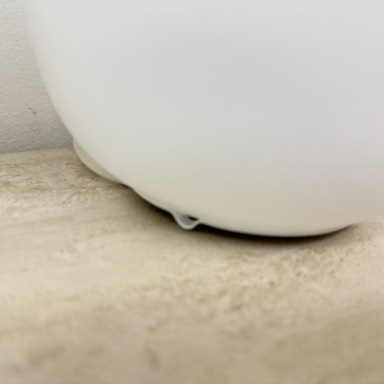 Image 1 of Set van 2 vintage eivormige glazen tafellampen, 1970