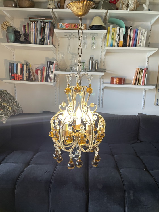 Image 1 of Lampadario di cristallo barocco