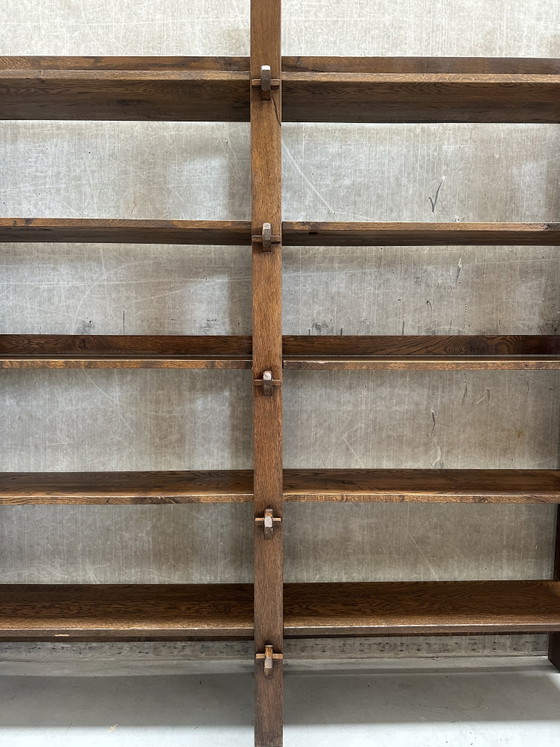 Image 1 of Vintage Wabi-Sabi - Brutalist solid oak wall cabinet