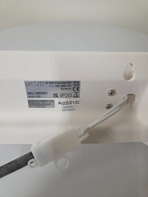 2x Amas 320 ceramic wall light by Astro Lighting