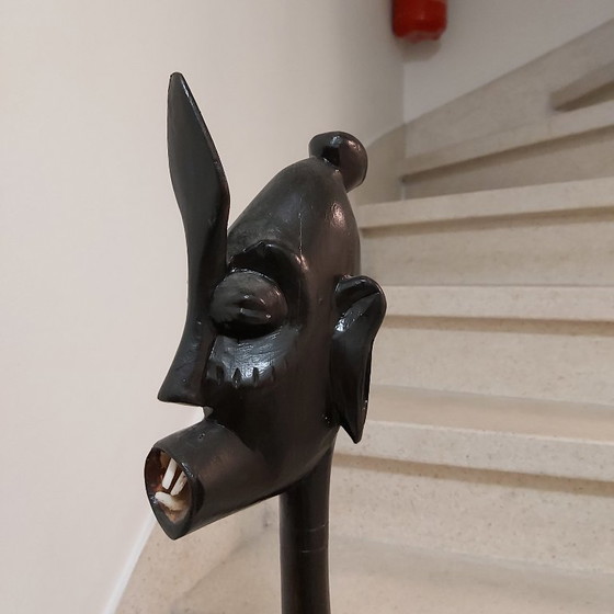 Image 1 of Shetani-Skulptur, afrikanische Fruchtbarkeitsdarstellung, Schnitzfigur, 20. Jahrhundert, 81 cm