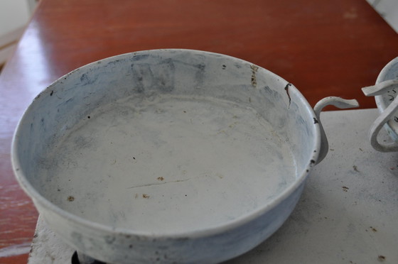 Báscula de metal húngara, años 50 – Accesorios de cocina, Vintage (photo 3 of 6)