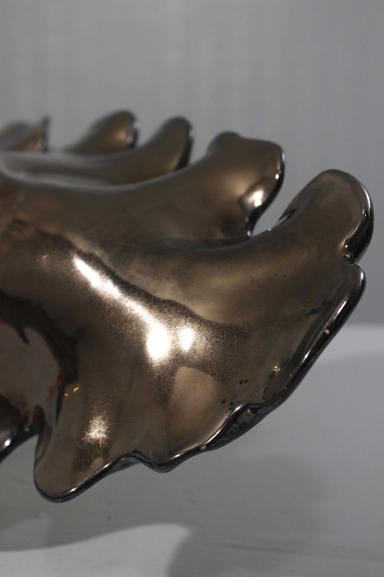 Image 1 of Grande coupe à fruits céramique vintage forme libre Ceramidi Marseille 1950s