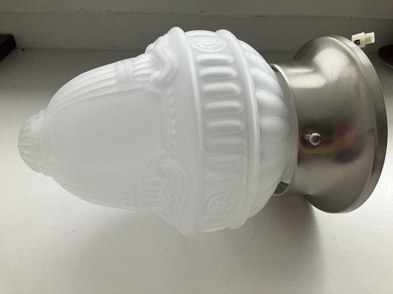 Image 1 of Lampada a stelo smaltata in stile Art Deco vintage