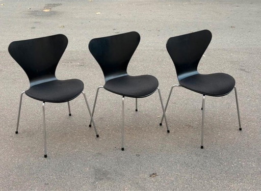 1/3 Arne Jacobsen Fritz Hansen Serie 7 Stuhl Chair Ebenholz