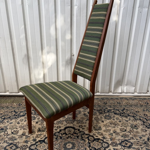 Sillas de comedor de diseño danés de mediados de siglo – eetkamerstoelen, Textile, Wood