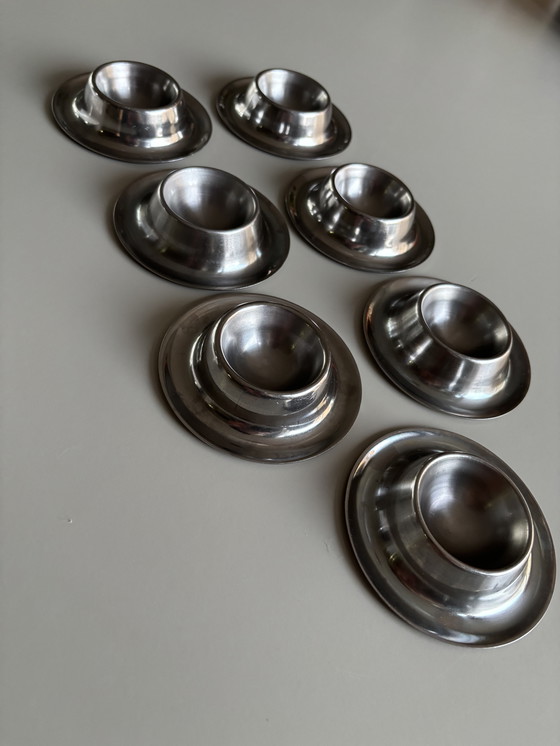 Image 1 of 7 stainless steel egg cups