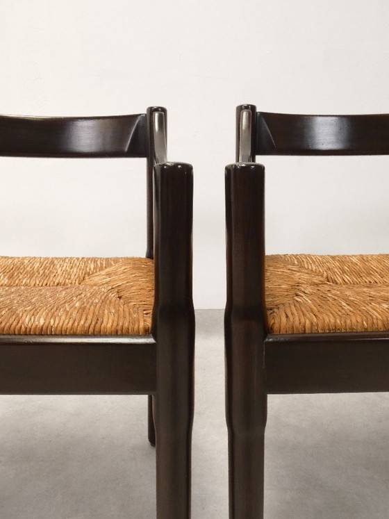 Sillas Cassina Carimate - ratán marrón – Sillas de comedor, Wicker, Vintage (photo 3 of 29)
