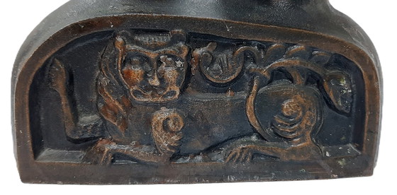 Image 1 of Portacandele doppio in ghisa d'epoca