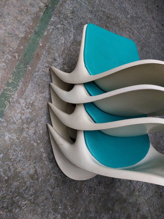 4 chaises Casalino vintage de style Space Age, conçues par Alexander Begge pour Casala. (photo 4 of 33)