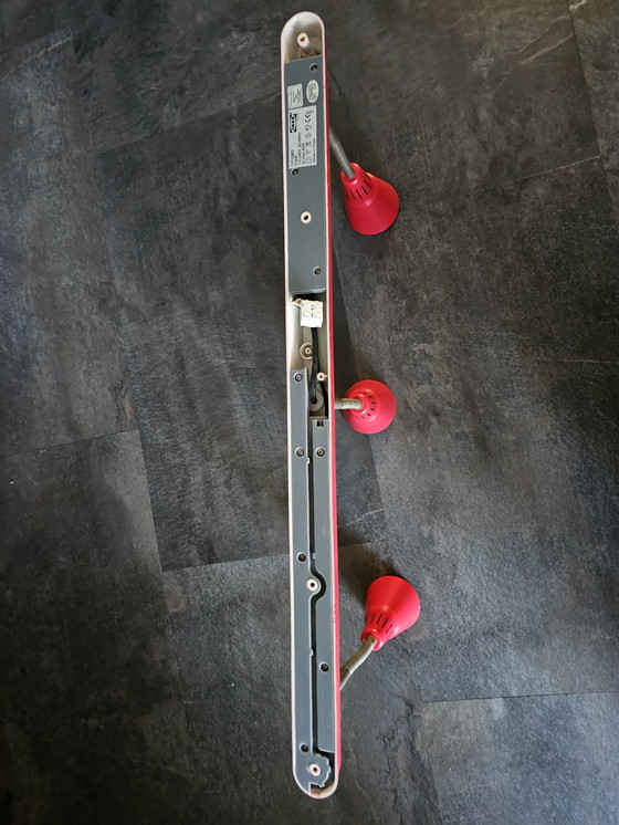 Image 1 of Ikea KVART, vintage rail with 3 flexible spotlights