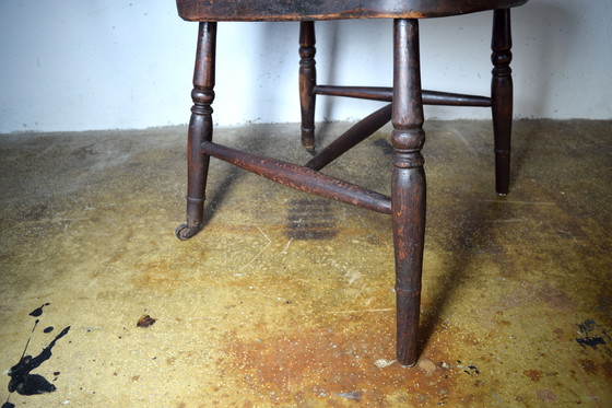 Image 1 of Poltrona Windsor antica, anni 1890, sedia vintage