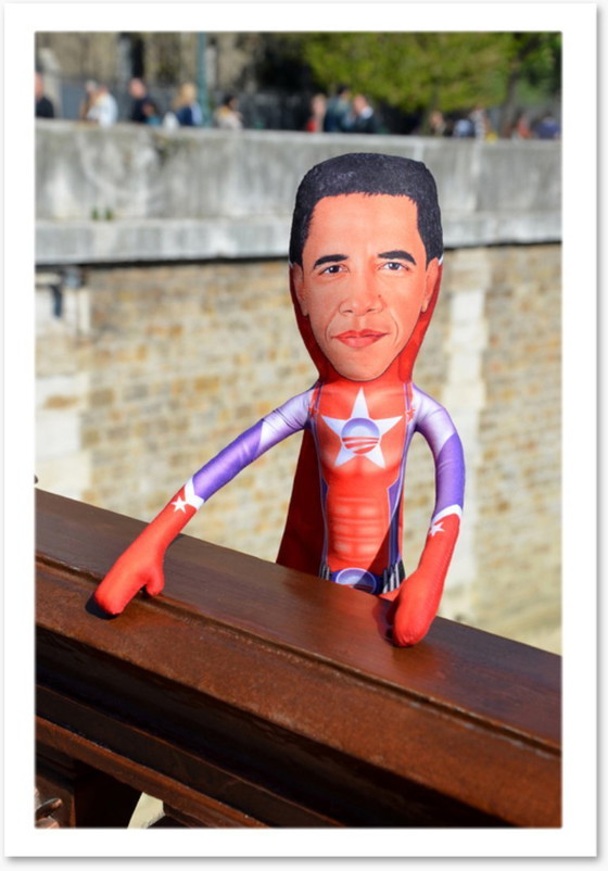 Image 1 of Cadeau Super Obama | Poupée artistique Super-héros Obama | Décoration Pop Art Barack Obama | Objet de collection BD