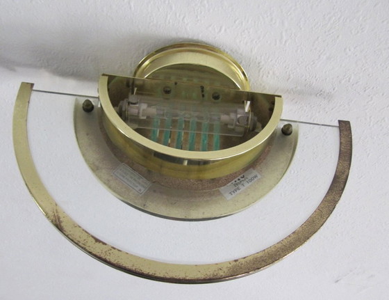 Image 1 of Applique murale style Régence, Italie, cristal taillé, laiton doré