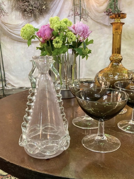 Vintage Pink Murano Vase with Greek Key – Murano Glass (photo 8 of 10)