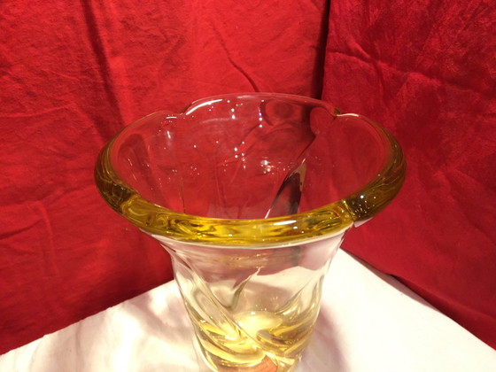 DAUM Nancy Rare and Imposing Crystal Vase, Transparent (photo 7 of 9)