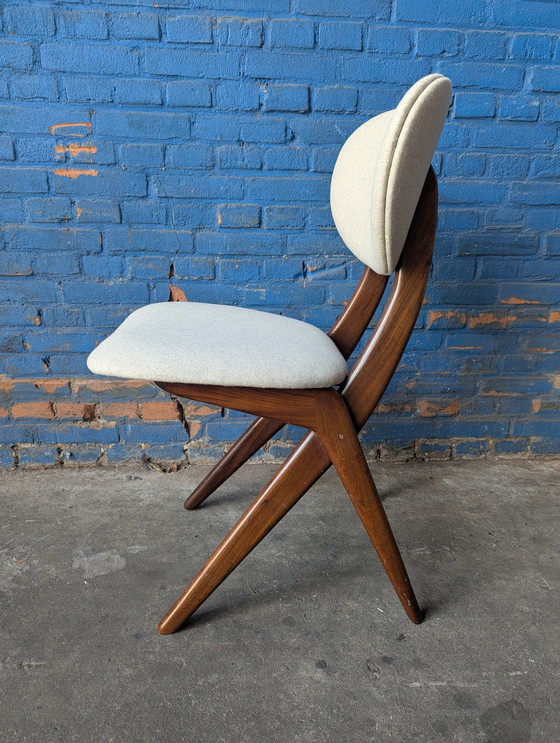 Image 1 of Vintage Teak Scissor Chair - Louis Van Teeffelen - 1960