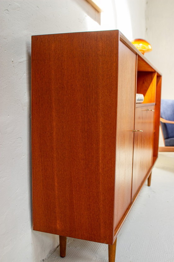 Image 1 of Vintage teakhouten dressoir/commode, Deens, midden 20e eeuw, jaren 60.