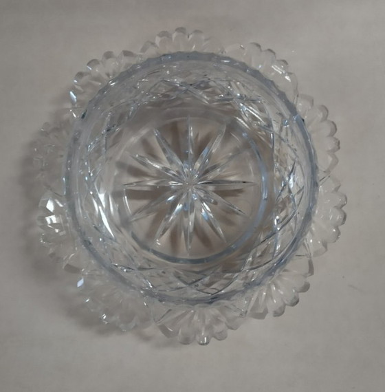 Image 1 of ciotola di cristallo con sottopiatto/piatto
