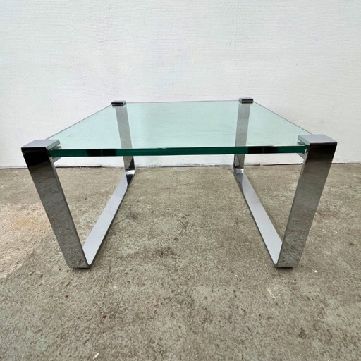 Draenert Side or coffee table - Model 1022, glass & chrome
