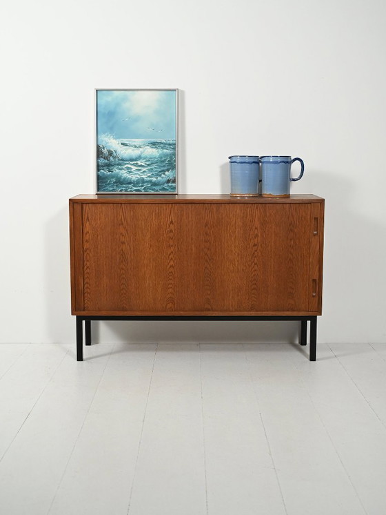 Image 1 of Scandinavian Teak Sideboard with Tambour Door