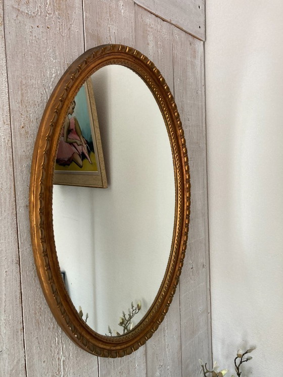 Miroir Ovale Ancien – Glass, Wood (photo 10 of 10)