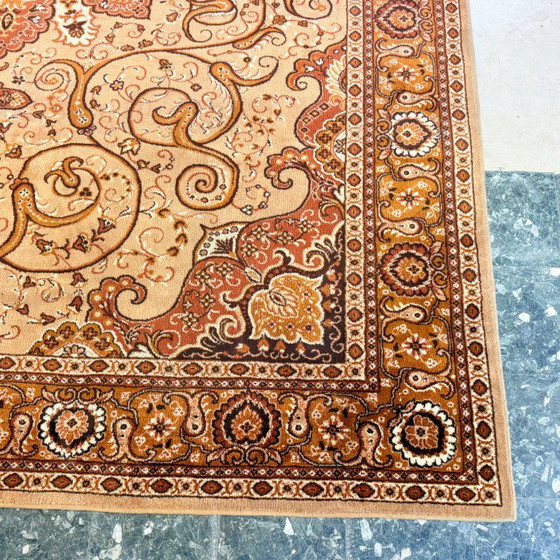 Image 1 of Large vintage rug, brown/cream