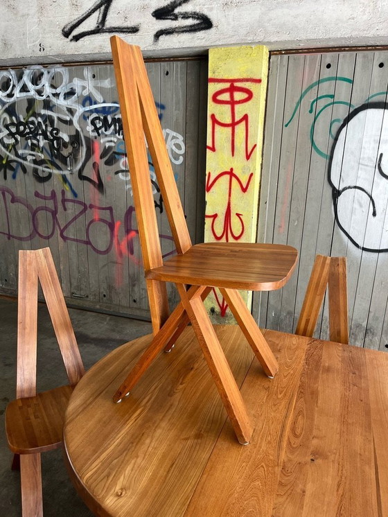Image 1 of 10x sedie vintage S45 in olmo massiccio di Pierre Chapo