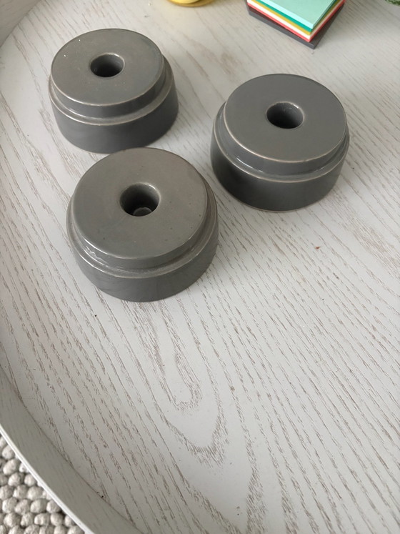 3 portacandele Piet Hein Eek in ceramica grigia, Grigio (foto 6 di 6)