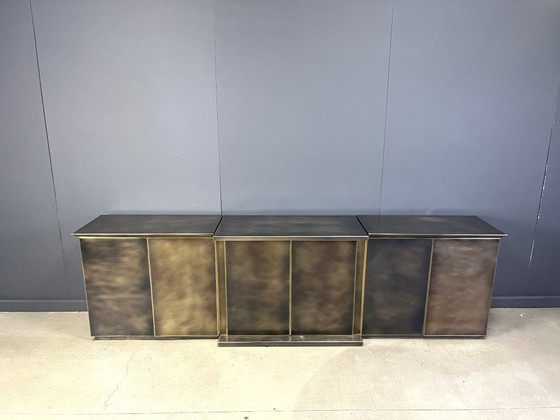 Image 1 of XL brass credenza by Belgochrom, 1980s