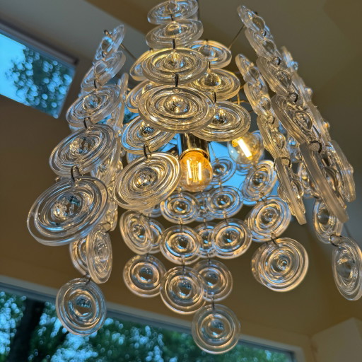 Gaetano Sciolari „Saturn“ Glas-Kronleuchter – hanglampen, Chrome