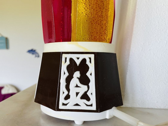 Image 1 of Soviet futurist design Flame accent table lamp, 1980