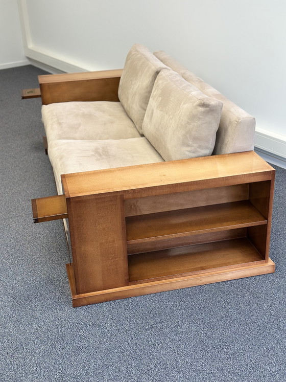 Hugues Chevalier “Dominique” Bank – Art Deco Sycamore Wood, Parijs – 2 zitsbanken (photo 6 of 10)