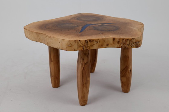 Image 1 of Salontafel van walnoothout met natuurlijke randen, handgemaakt, Logniture