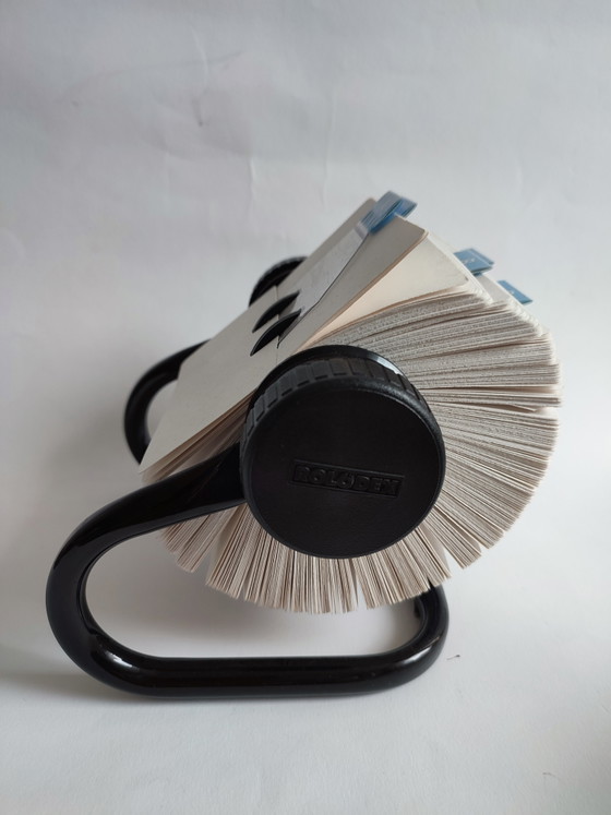 Arnold Neustadter Schreibtisch-Drehkartei – Rolodex, Tischdekoration, Metal, Paper (photo 3 of 6)