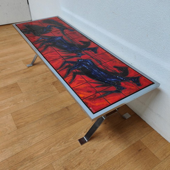 Image 1 of Table basse vintage en carrelage André Bayer