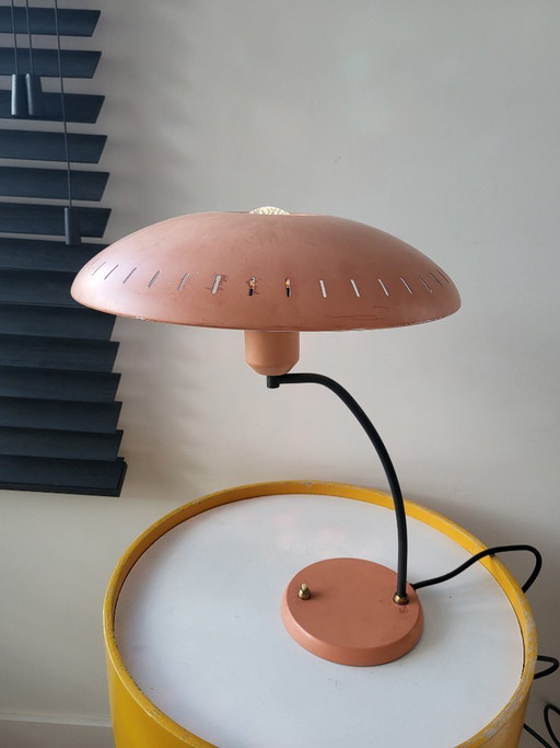 Lampada da scrivania vintage Louis Kalff modello Junior anni 50 colore arancione Olanda