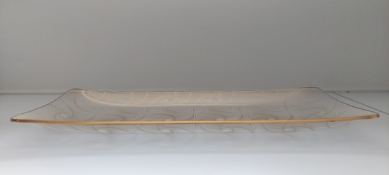 Image 1 of Piatto da torta vintage di MF Crystal & Art Glass, azienda danese.