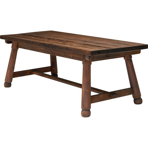 Vintage pine table, France 1950