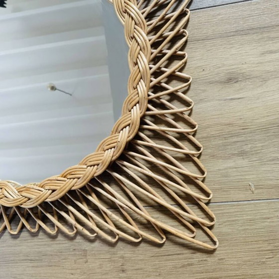 Image 1 of Vintage wicker mirror